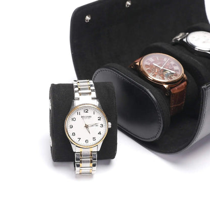 Écrin Atelier | Coffret montres double compartiment simili-cuir | Voyage sûr