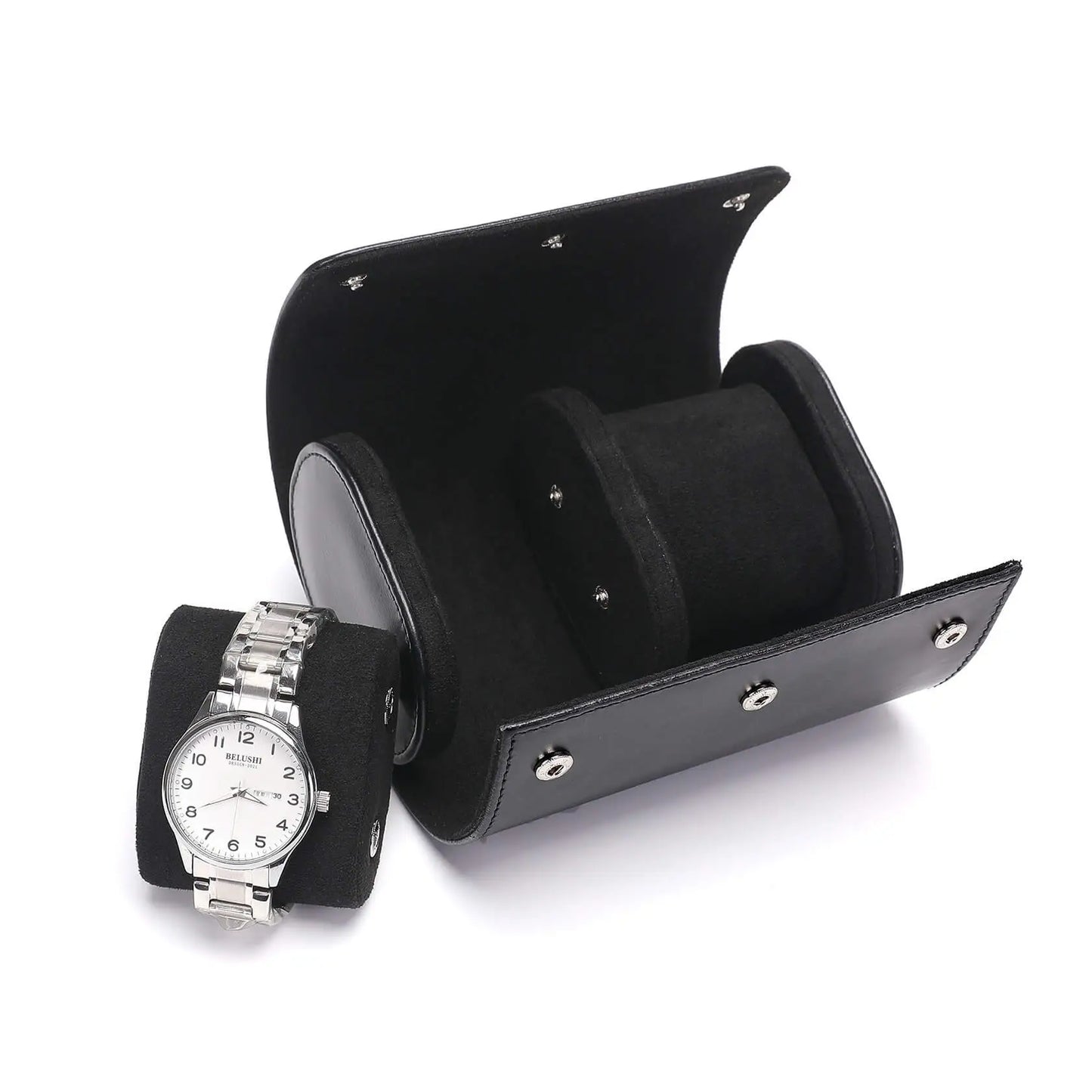 Écrin Atelier | Coffret montres double compartiment simili-cuir | Voyage sûr
