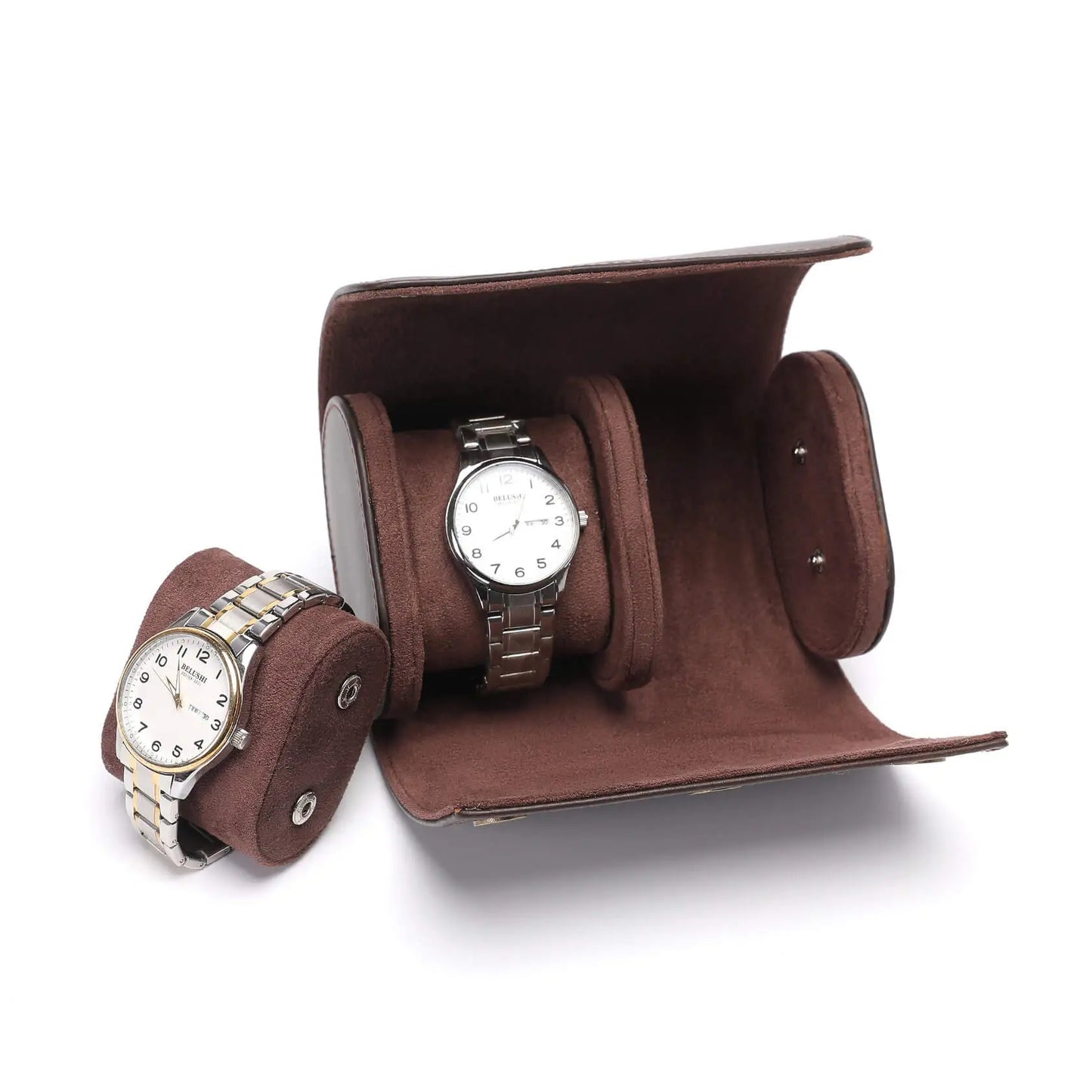 Écrin Atelier | Coffret montres double compartiment simili-cuir | Voyage sûr