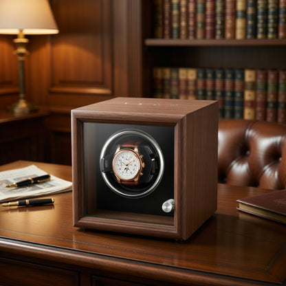 Auréa | Remontoir Montre Bois Silencieux | Compact pour Garder Montres en Marche
