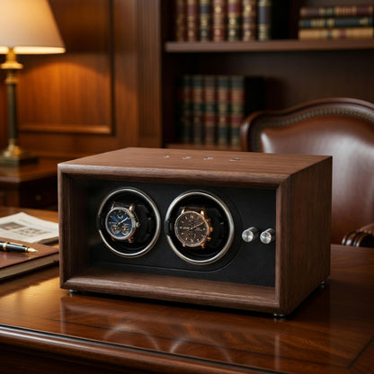 BoisLuxe | Remontoir Montre Bois Duo Silencieux | Design Naturel pour Précision