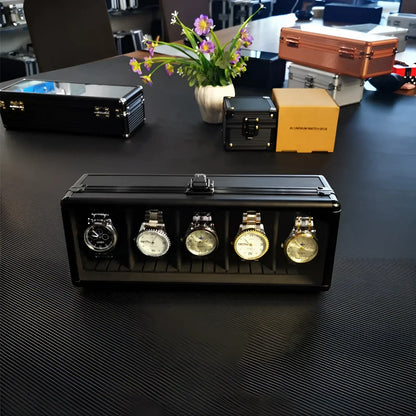 Ligne Élégance | Boîte à montres aluminium intérieur modulable | pour protection