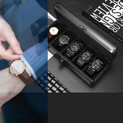 Ligne Élégance | Boîte à montres aluminium intérieur modulable | pour protection