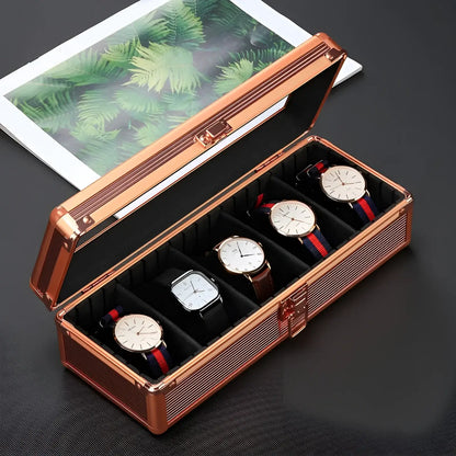 Ligne Élégance | Boîte à montres aluminium intérieur modulable | pour protection