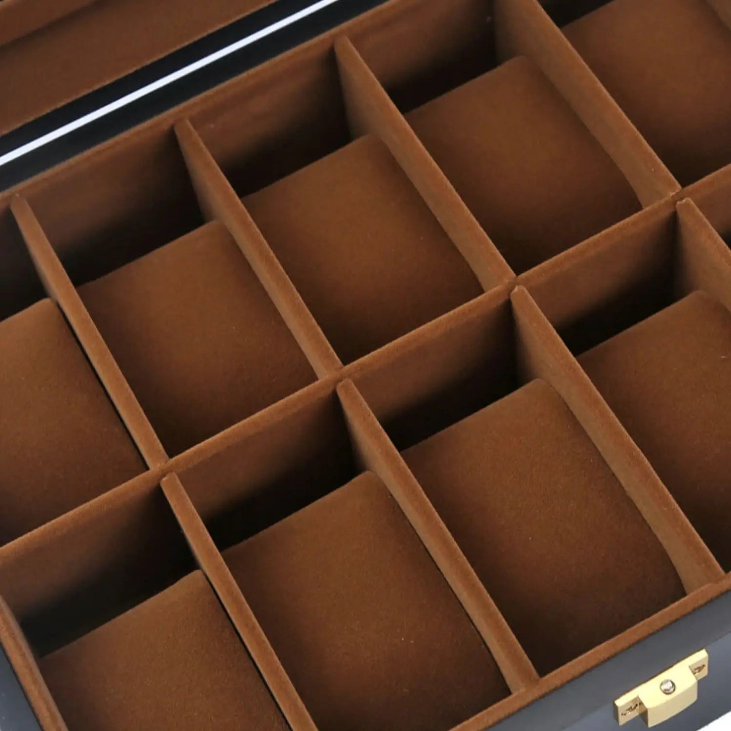 ÉléganceNoire | Boîte à Montres Velours avec 12 Emplacements | Pour Protection