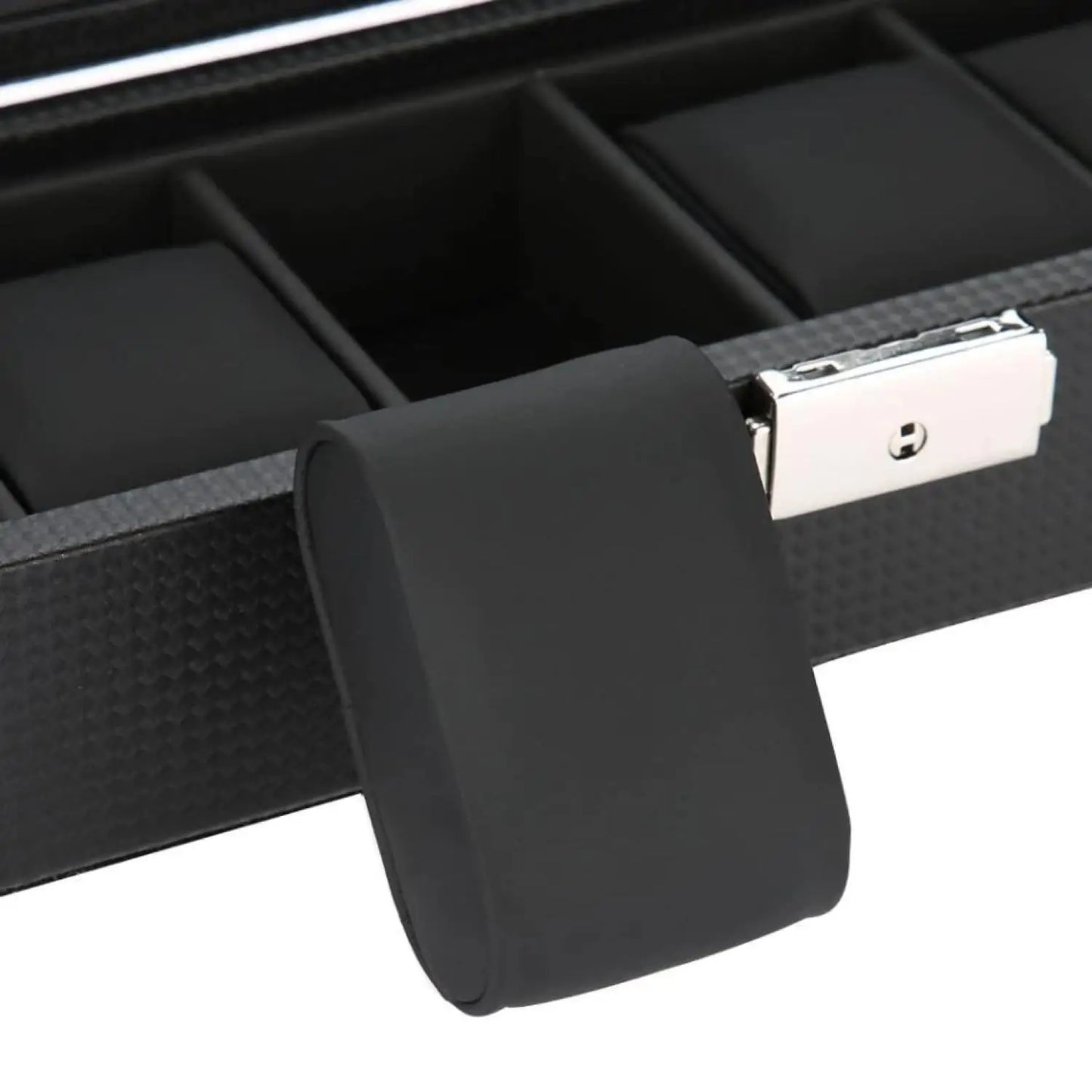 Élégance | Coffret Montre Carbone Verre | 6 Emplacements pour Protection