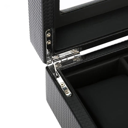 Élégance | Coffret Montre Carbone Verre | 6 Emplacements pour Protection