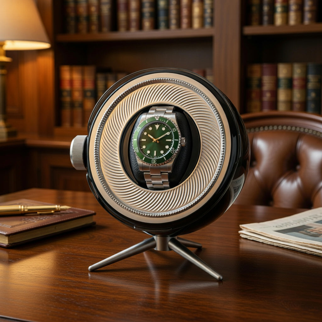 Cosmos Série | Remontoir Montres Sphère Rotative | Écrin Design pour Élégance