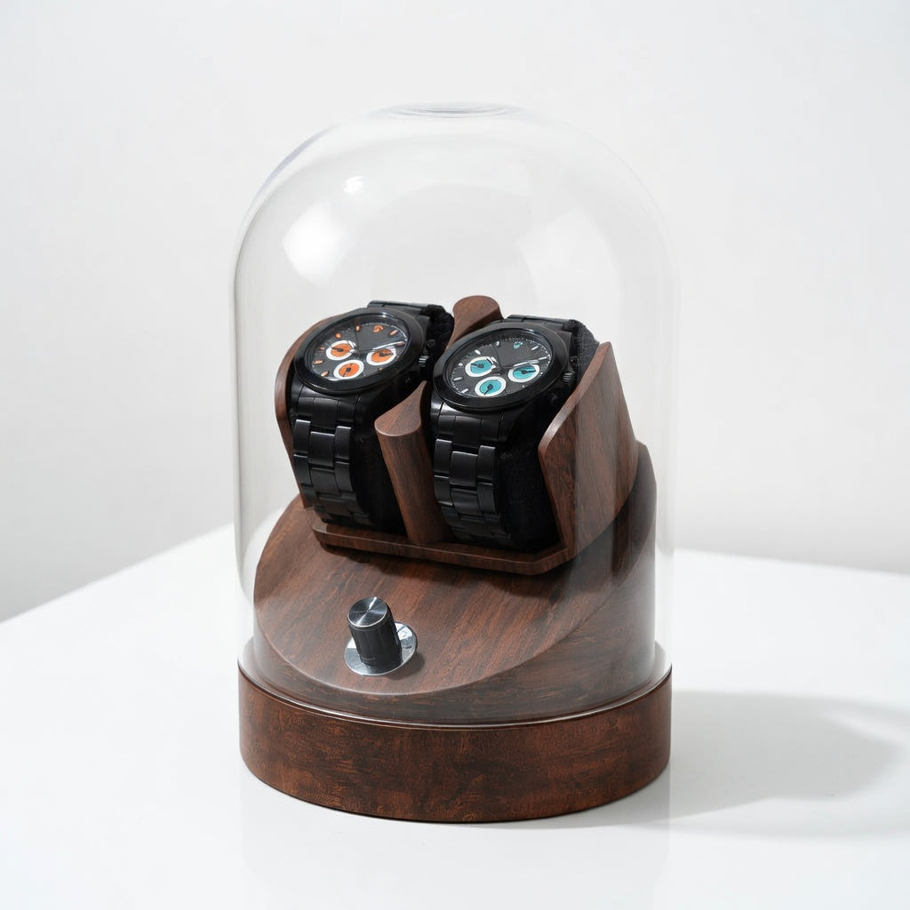 Ébène Horlogerie | Remontoir Montre Cloche Noyer - Silencieux
