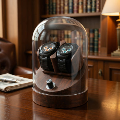 Ébène Horlogerie | Remontoir Montre Cloche Noyer - Silencieux