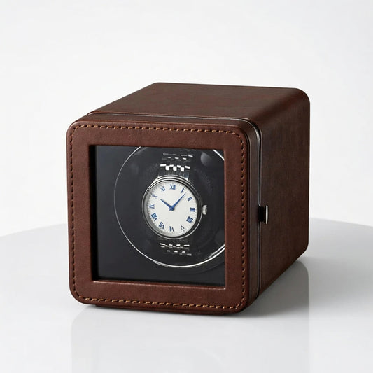 Édition | Remontoir Montre Automatique Cube Marron | Silencieux