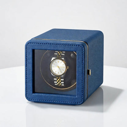 ÉlanHorloger | Remontoir Montre Cube Bleu Silencieux Mabuchi | Précision Durable