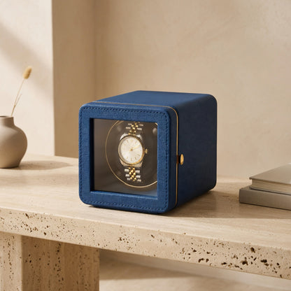 ÉlanHorloger | Remontoir Montre Cube Bleu Silencieux Mabuchi | Précision Durable