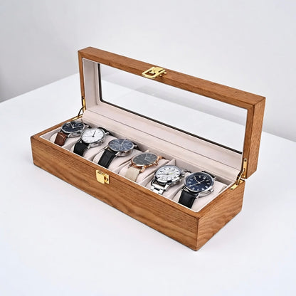 Élégance Bois | Écrin pour montres en bois 6 emplacements | Pour protéger vos montres