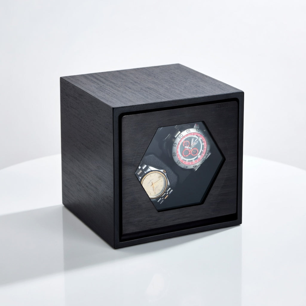 Épure | Remontoir Montre Silencieuse | Aluminium Noir Mat pour précision durable