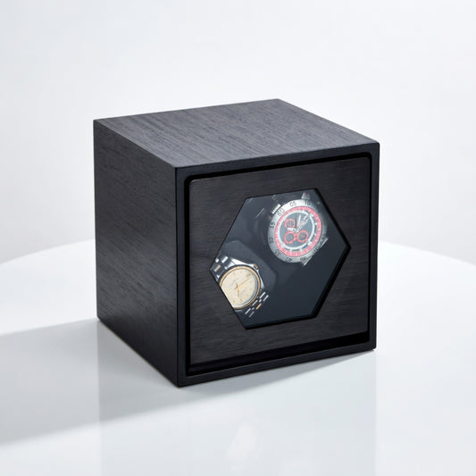 Épure | Remontoir Montre Silencieuse | Aluminium Noir Mat pour précision durable