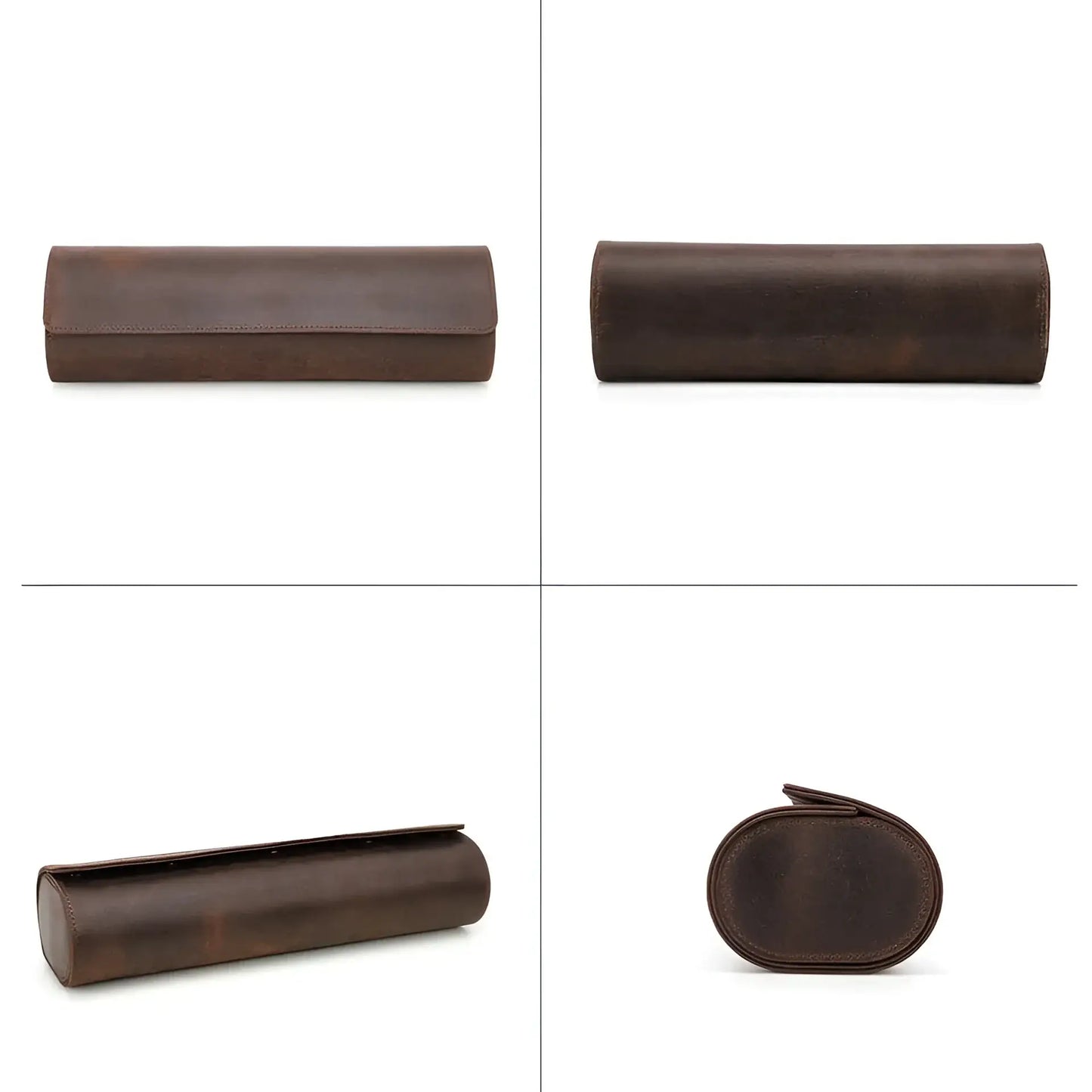 Chic Ligne | Étui Montre Cuir Durable | Quatre Compartiments pour Protection