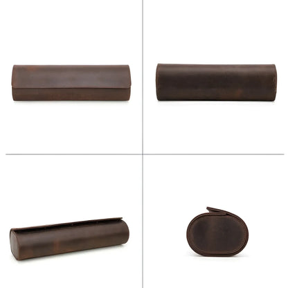 Chic Ligne | Étui Montre Cuir Durable | Quatre Compartiments pour Protection
