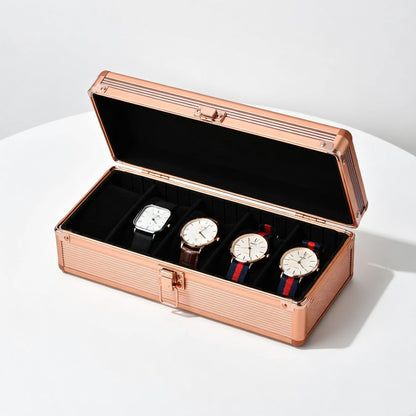 Ligne Élégance | Boîte à montres aluminium intérieur modulable | pour protection