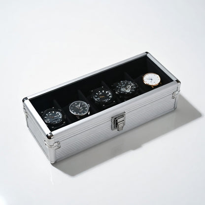 Ligne Élégance | Boîte à montres aluminium intérieur modulable | pour protection