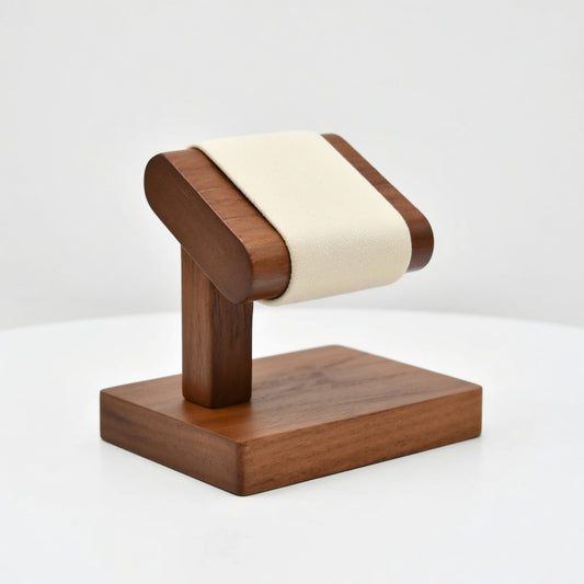 LuxeLine | Porte-Montre Crème en Cuir | Minimalisme pour Valoriser Montre