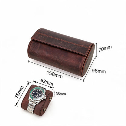 LuxeLine | Boîte Montres Cuir Duo | Fermeture Magnétique pour Sécurité