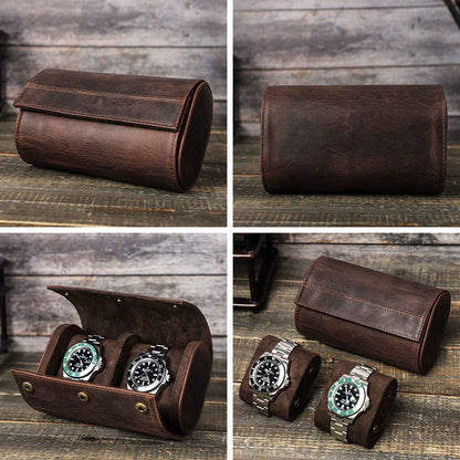 LuxeLine | Boîte Montres Cuir Duo | Fermeture Magnétique pour Sécurité