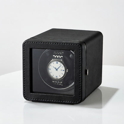 NovaCube | Remontoir Montre Cube Noir ABS – Silencieux | pour Mouvement Prolongé