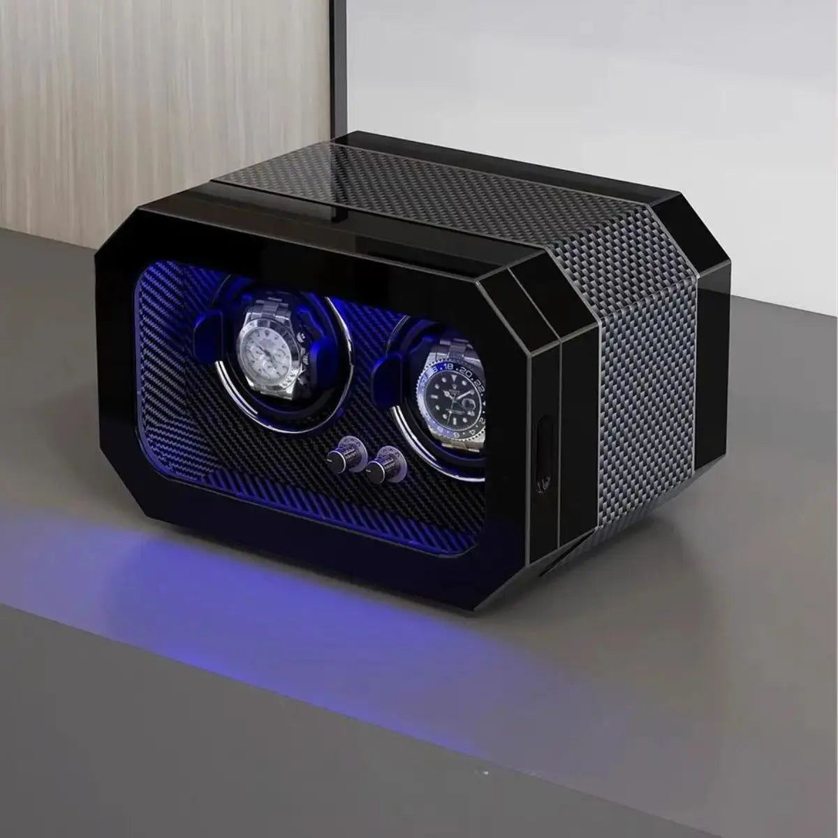GammeLuxe | Remontoir Montre 2 Emplacements Carbone Quantum | Design Moderne