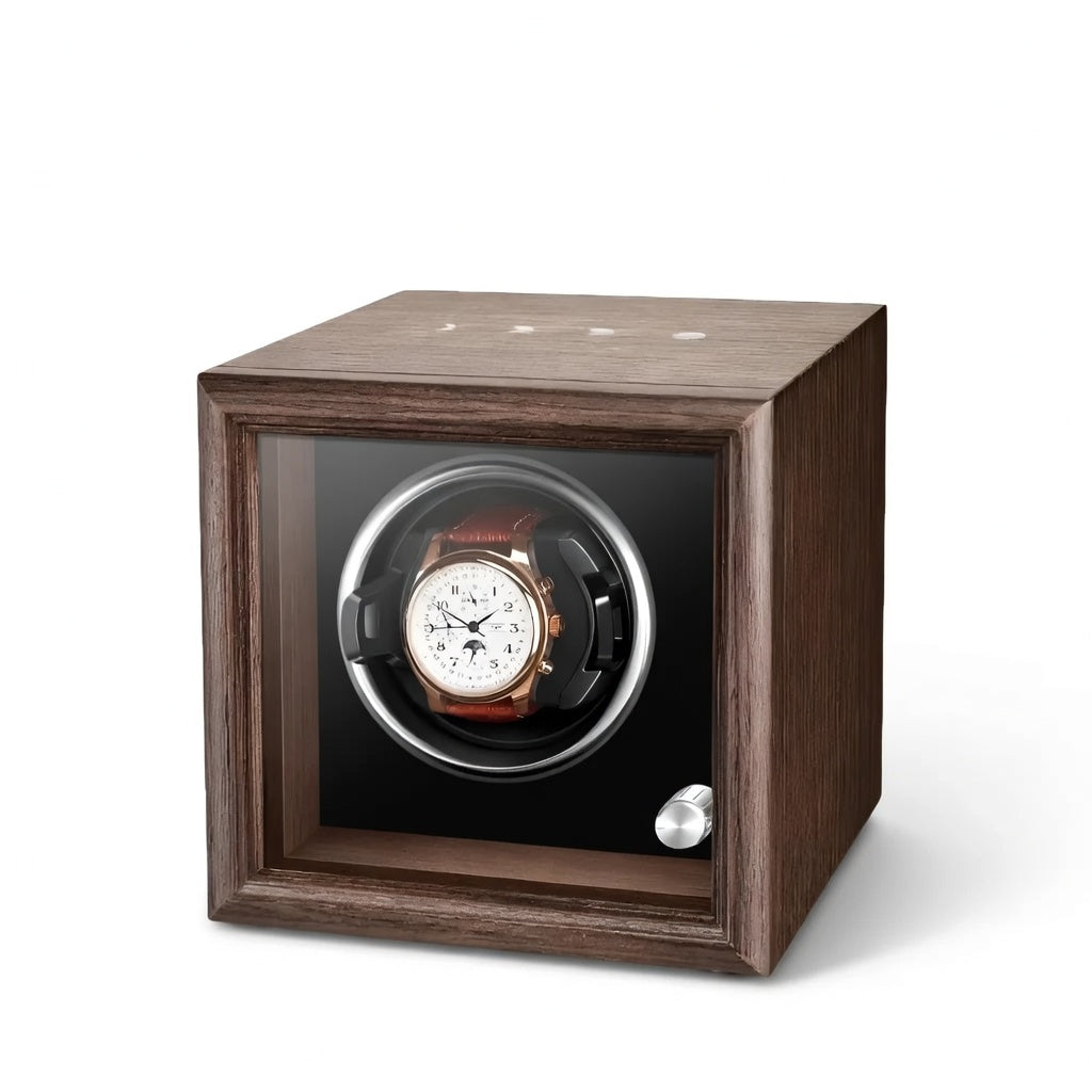 Auréa | Remontoir Montre Bois Silencieux | Compact pour Garder Montres en Marche