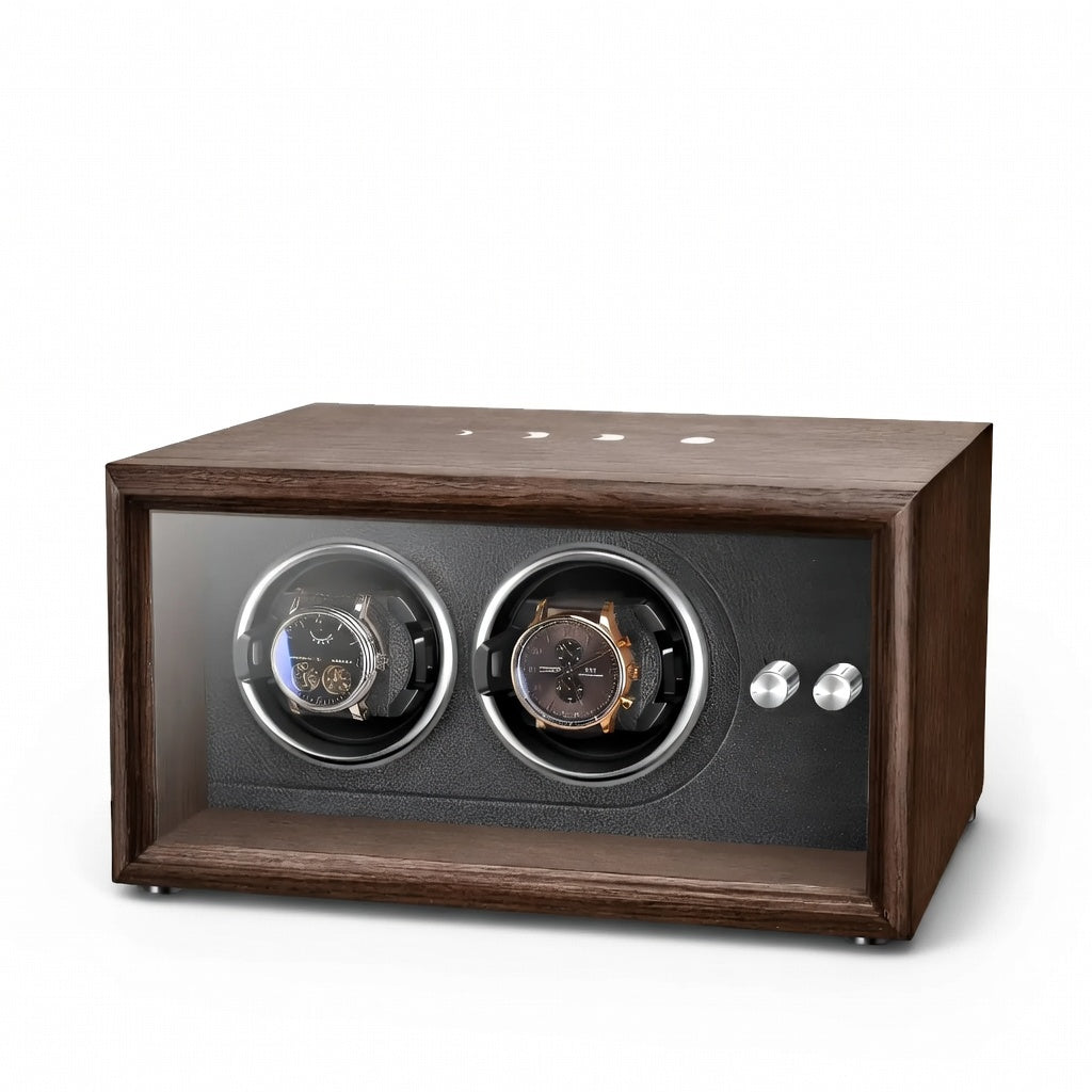 BoisLuxe | Remontoir Montre Bois Duo Silencieux | Design Naturel pour Précision