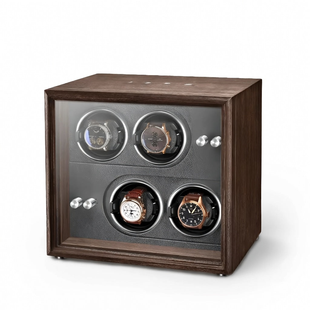Épure | Remontoir Montre Quadruple Bois Silencieux | pour Montres Automatiques