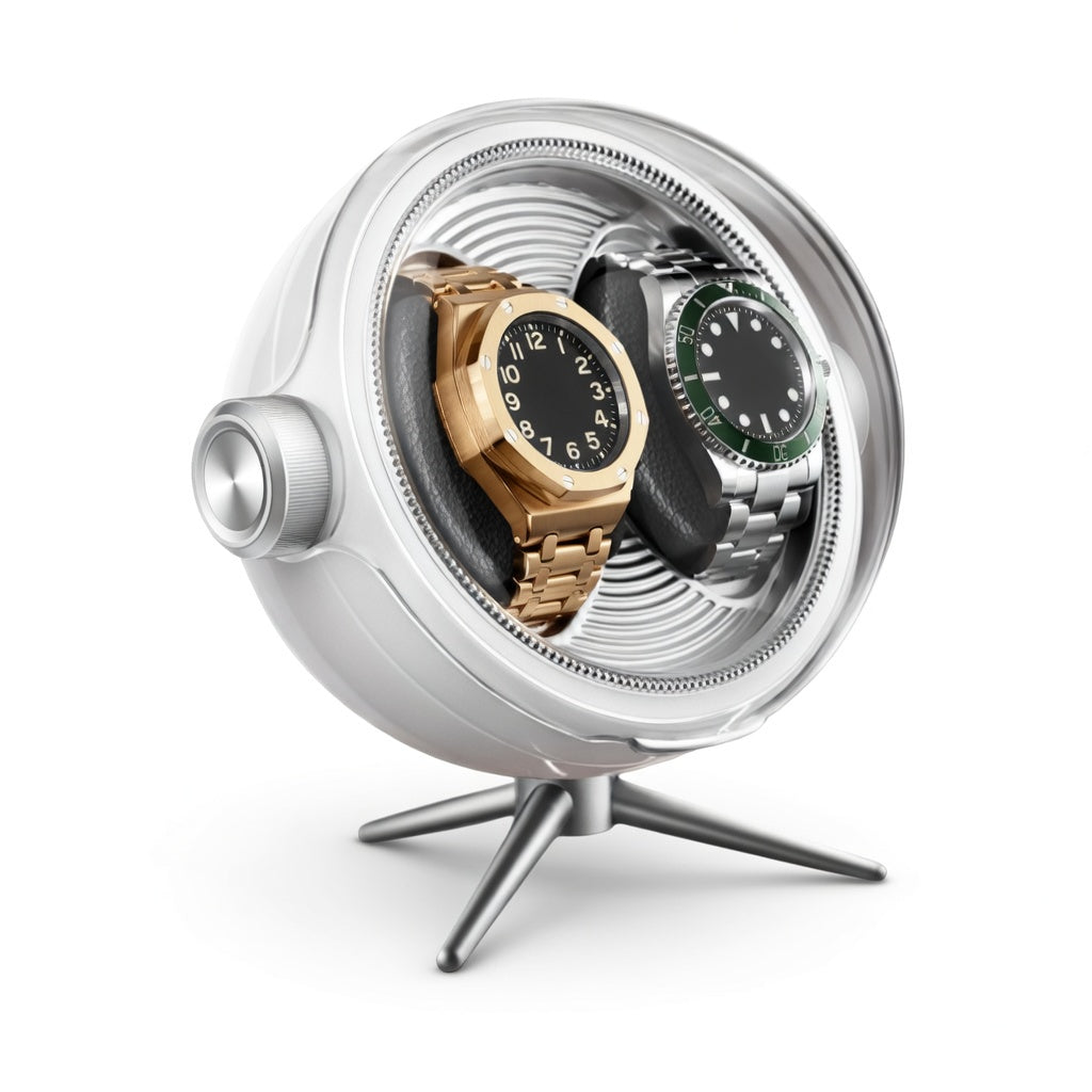 Cosmos Series | Remontoir Montres Sphère – Écrin Rotatif Pour 2 Montres