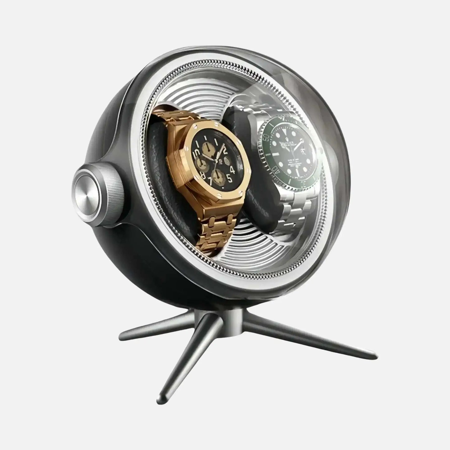 Cosmos Series | Remontoir Montres Sphère – Écrin Rotatif Pour 2 Montres