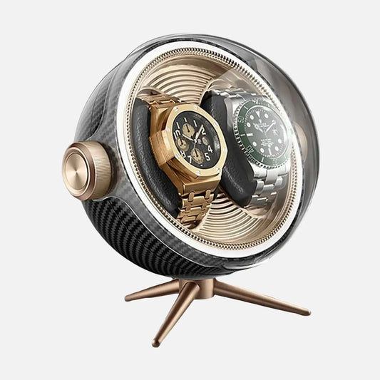 Cosmos Series | Remontoir Montres Sphère – Écrin Rotatif Pour 2 Montres
