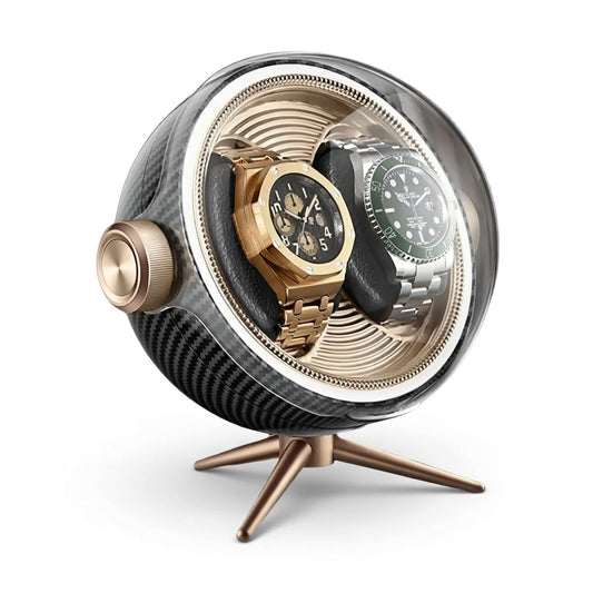 Cosmos Series | Remontoir Montres Sphère – Écrin Rotatif Pour 2 Montres