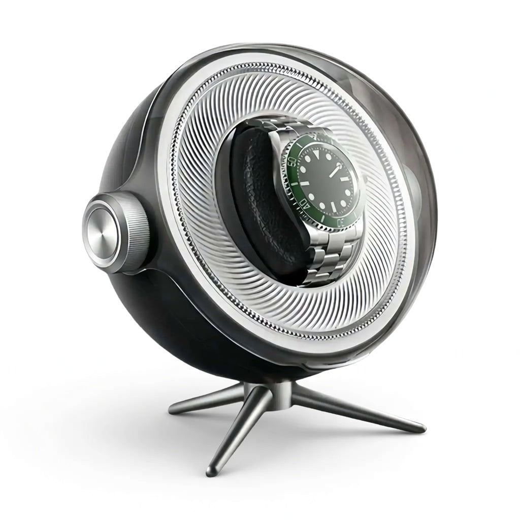 Cosmos Série | Remontoir Montres Sphère Rotative | Écrin Design pour Élégance