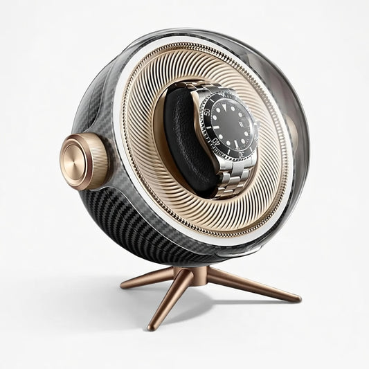 Cosmos Série | Remontoir Montres Sphère Rotative | Écrin Design pour Élégance