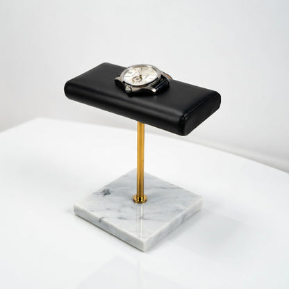 Série Marbre | Présentoir Montres Avec Coussin Cuir Noir | Raffiné Pour Montres