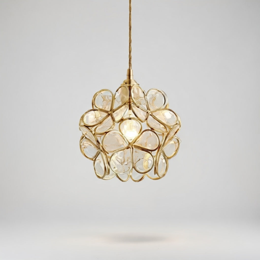 Floralis | Élégante Lampe Suspendue en Verre Vintage pour Salle à Manger